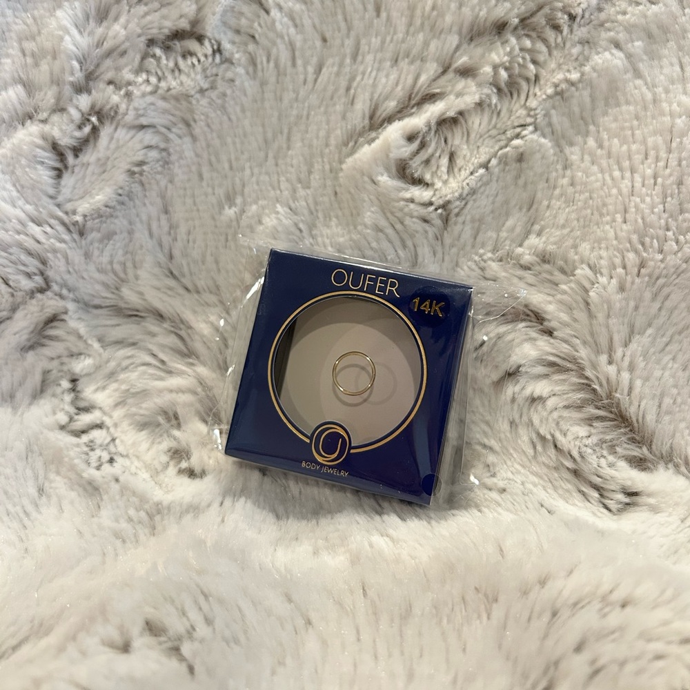 OUFER 14K solid gold seamless clicker